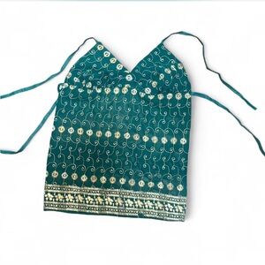 Green Embroided Vintage Women’s Top